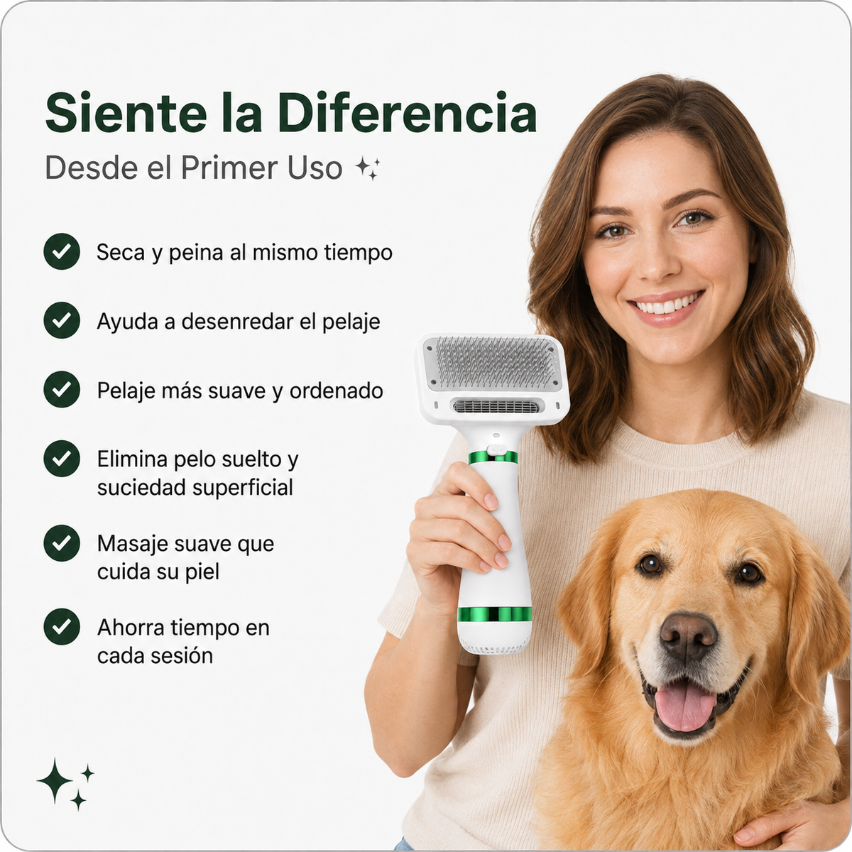 Cepillo Y Secador De Mascotas